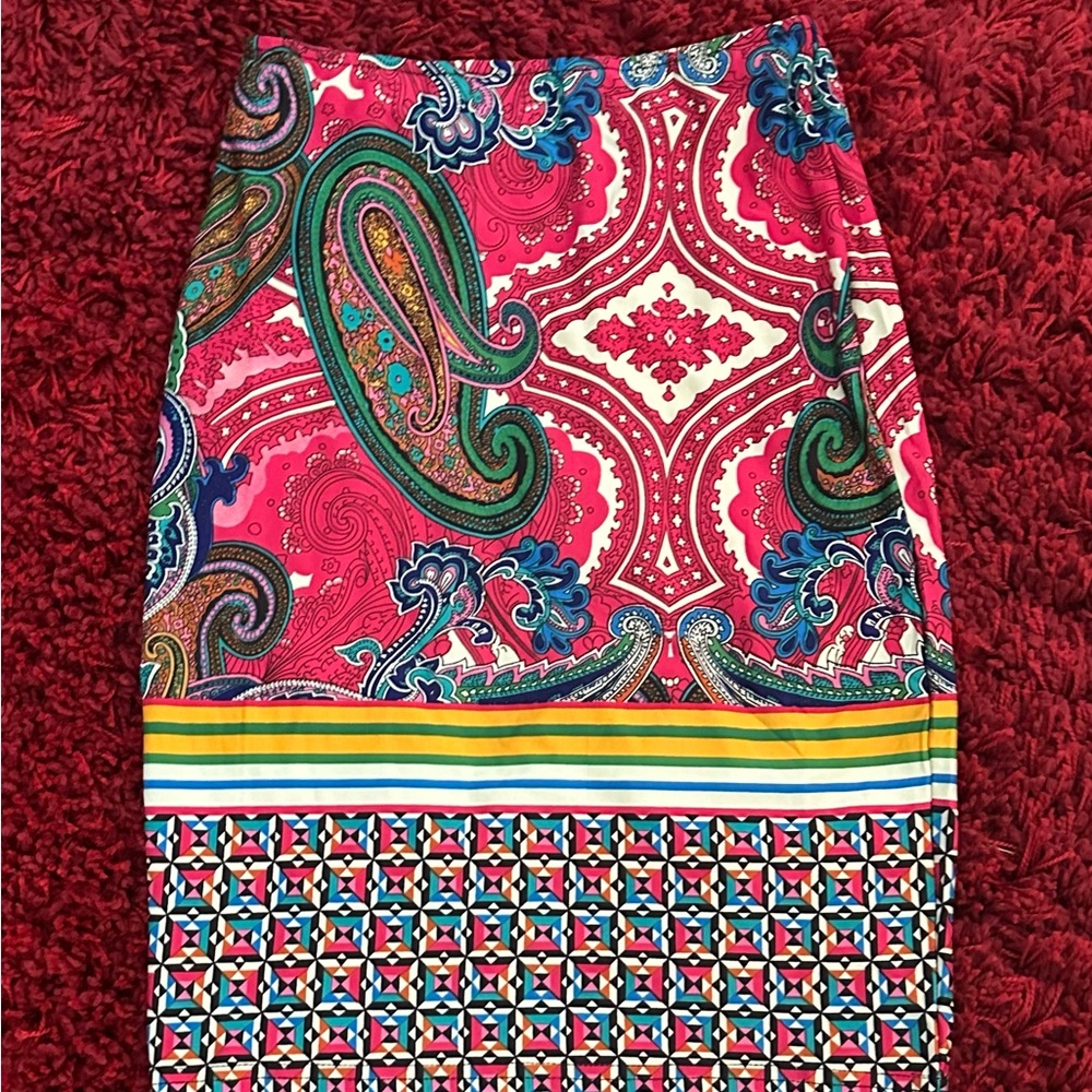 White Mark Pink Pencil Skirt Knee-Length Resort Wear